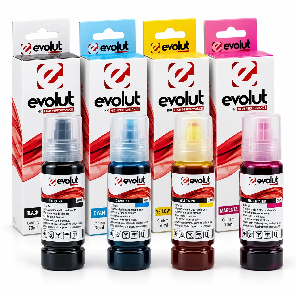 kit 4 tintas epson compativel evolut foto com pronta entrega