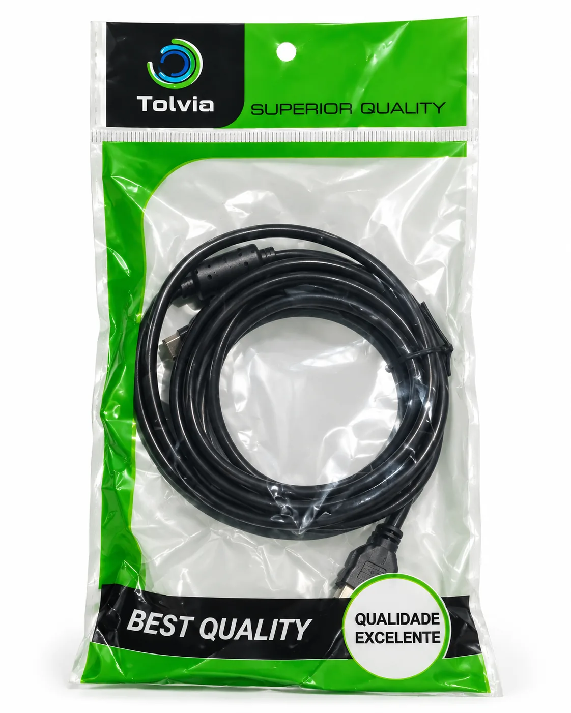 Cabo USB Tolvio para impressora com conectores USB-A macho e USB-B macho
